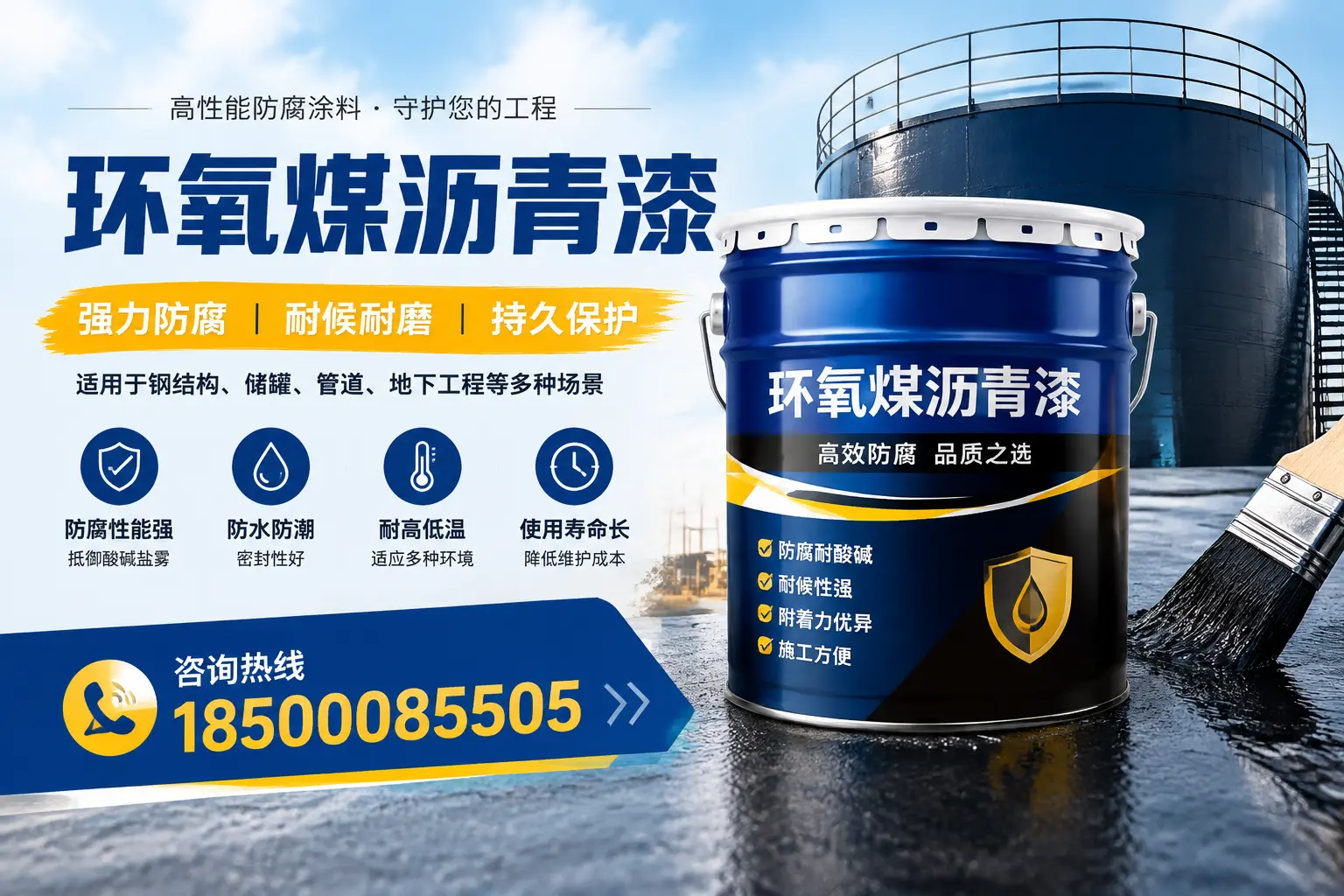 环氧煤沥青漆在工业中的应用,宜春企业的选择